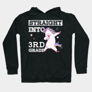 Straight Outta 3rd Grade Unicorn Back To School Gift Hoodie